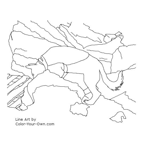 Human Remains Detection Dog Line Art