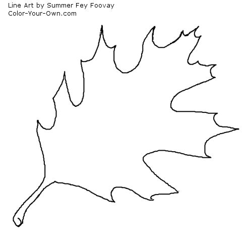 Oak Leaf Coloring Page