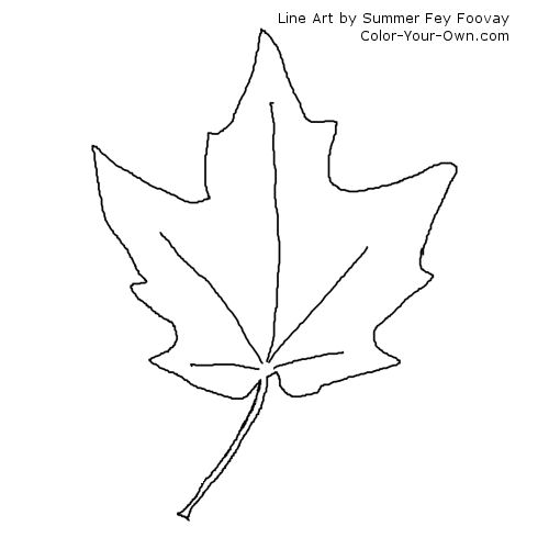 Autumn Leaf Coloring Page