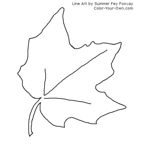 Autumn Leaf Coloring Page