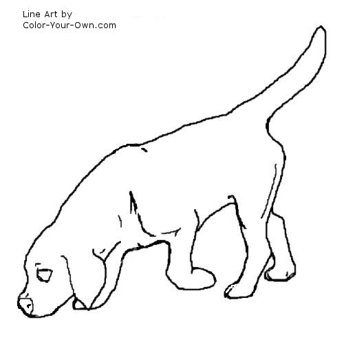 Beagle dog line art