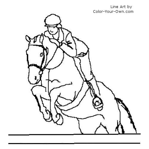 Jumping Pony line art